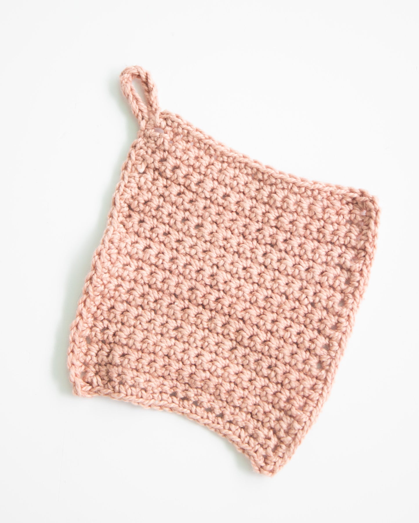 Pink cotton wash cloth