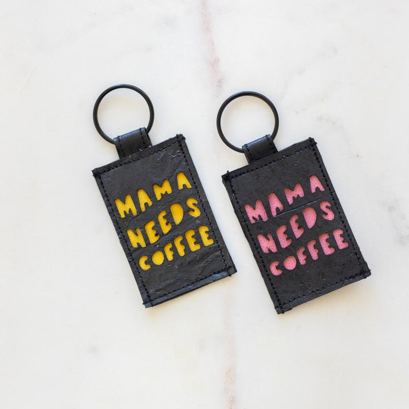 Upcycled keychain | Mama needs coffee