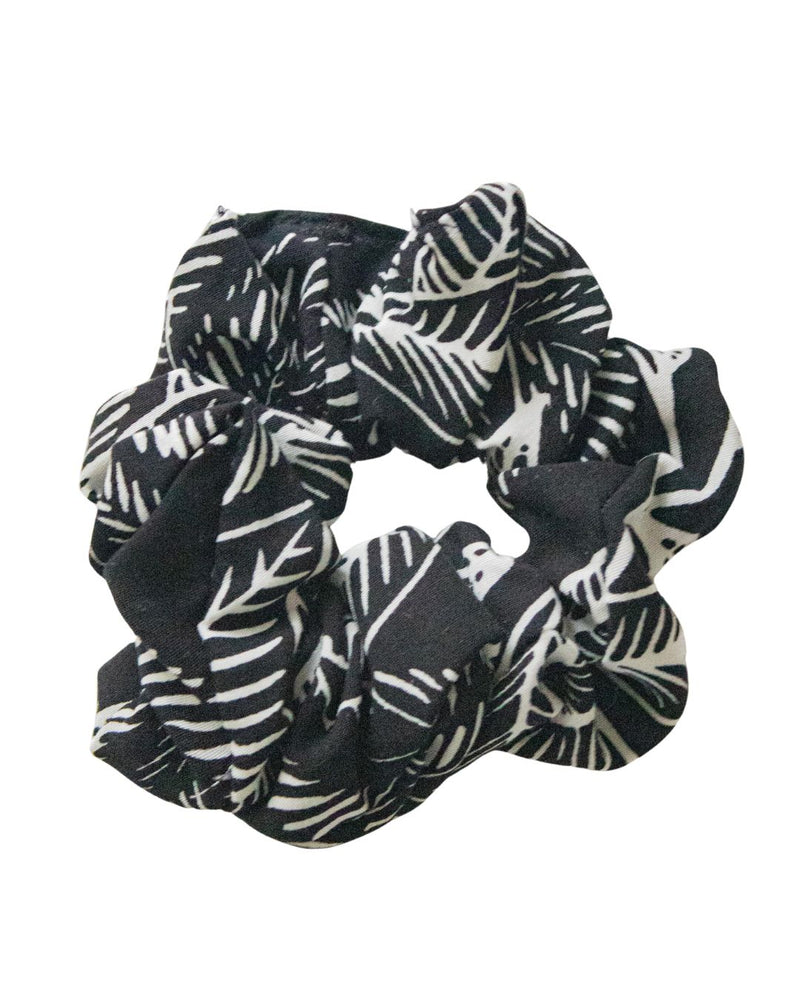 Upcycled textile waste scrunchie
