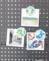 Upcycled, artful fridge magnets | Circular (set of 3)
