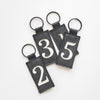 Upcycled numbered key tags | Classic