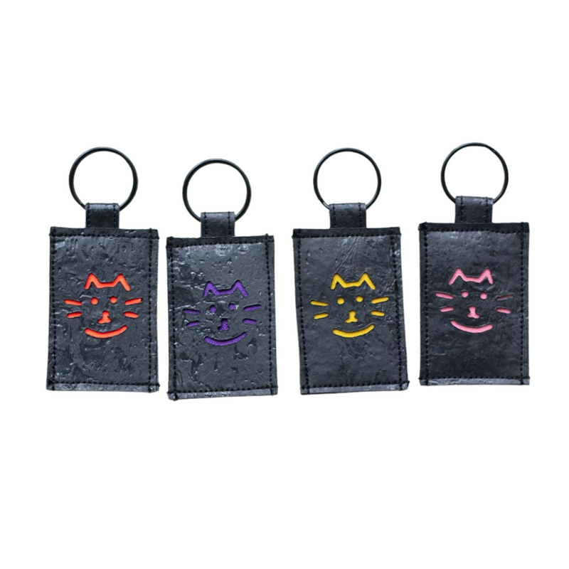 Upcycled key tags | Cute cat