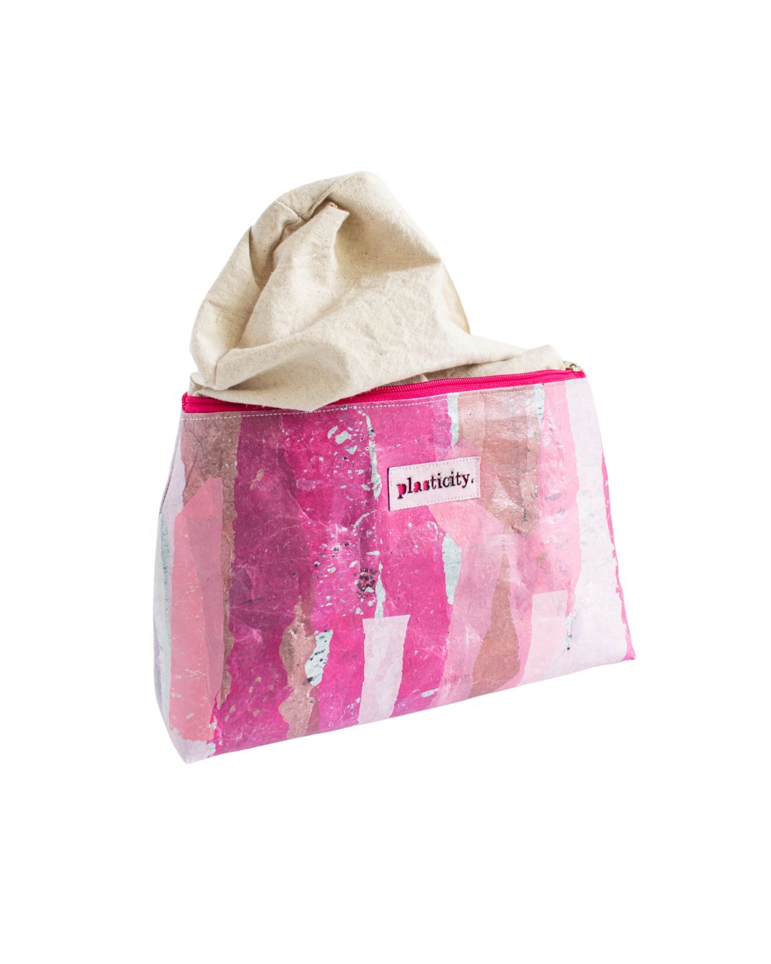 Water-resistant upcycled plastic make-up bag | XL