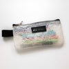 Water-resistant upcycled plastic pencil case, translucent