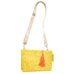 Water-resistant upcycled plastic sling bag | Yellow