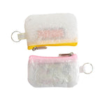 Water-resistant upcycled plastic keychain pouch | Translucent