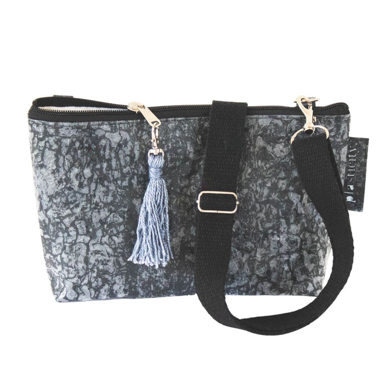 Water-resistant upcycled plastic sling bag | Marbled