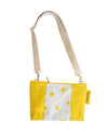 Water-resistant upcycled plastic sling bag | Unique daisy design